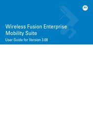 Wireless Fusion Enterprise Mobility Suite User Guide for ... - Symbol