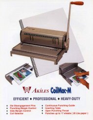 Download AKILES CoilMac-M Spiral Coil Binding Machine Brochure