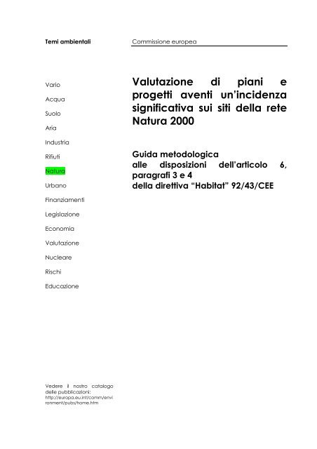 Guida metodologica alle disposizioni dell'art. 6 paragrafi 3 e 4 della ...