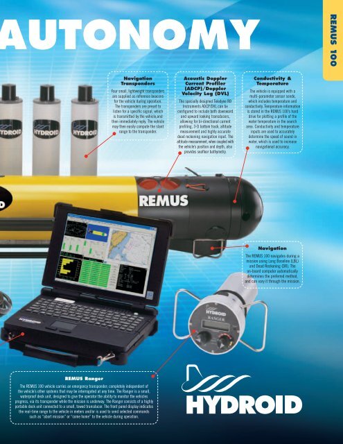Brochure - Remus 100 Autonomous Underwater Vehicle