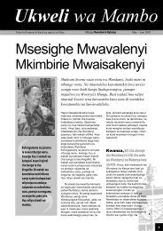 Ukweli 1 newsletter - Kenya Stockholm Blog