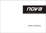 USER'S MANUAL - NOVA by CRAAFT Audio