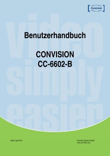 Handbuch CC-6602-B - Convision