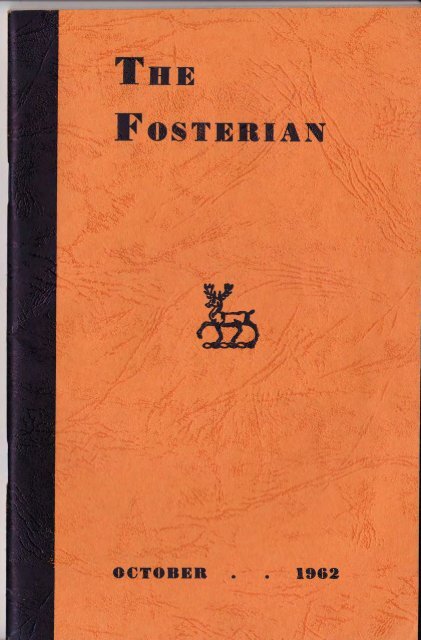 Fosterian Magazine 1962 - Old Fosterians and Lord Digby's Old Girls