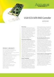 U320 SCSI-SATA RAID Controller - Accusys