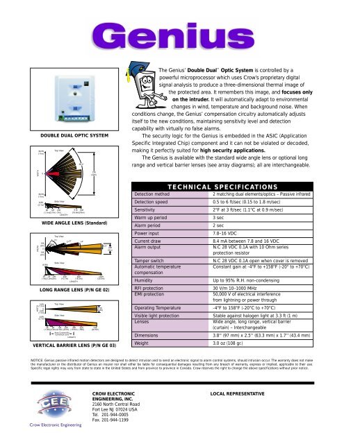 Crow Genius10 Motion Detector.pdf - Jacksons Security