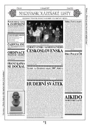 aikido mariÃ¡nskÃ© lÃ¡znÄ - MariÃ¡nskolÃ¡zeÅskÃ© listy