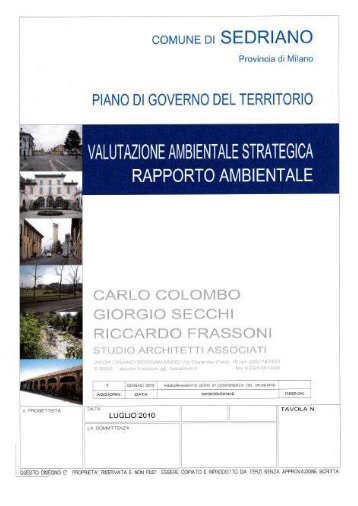 vas-rapporto ambientale definitivo 31.01 - Comune di Sedriano