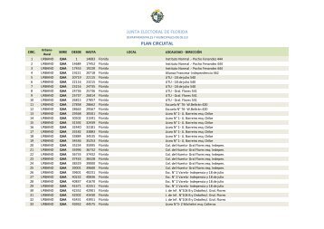 PLAN CIRCUITAL JUNTA ELECTORAL DE FLORIDA