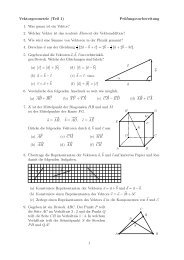 Vektorgeometrie (Teil 1) Prüfungsvorbereitung 1. Was ... - gxy.ch