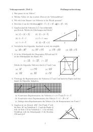 Vektorgeometrie (Teil 1) PrÃ¼fungsvorbereitung 1. Was ... - gxy.ch