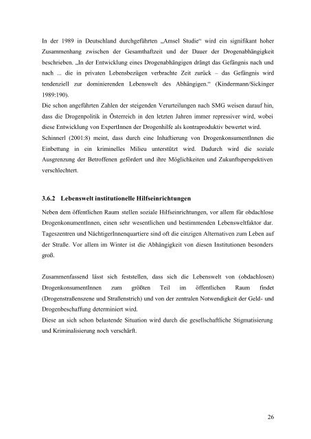 Obdachlosigkeit bei Konsumenten_innen illegaler Drogen ...