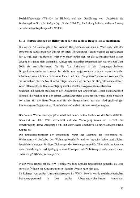 Obdachlosigkeit bei Konsumenten_innen illegaler Drogen ...