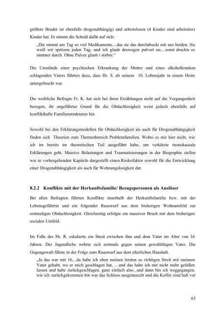 Obdachlosigkeit bei Konsumenten_innen illegaler Drogen ...