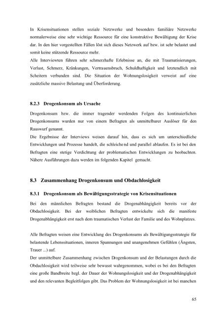 Obdachlosigkeit bei Konsumenten_innen illegaler Drogen ...