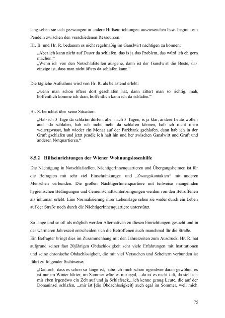 Obdachlosigkeit bei Konsumenten_innen illegaler Drogen ...