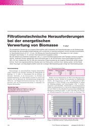 Filtrationstechnische Herausforderungen bei der energetischen ...