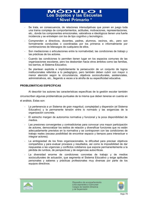 Apartado I - Ministerio de EducaciÃ³n de la Provincia del Chubut
