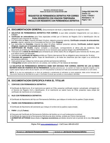 requisitos de permanencia definitiva por correo para residentes