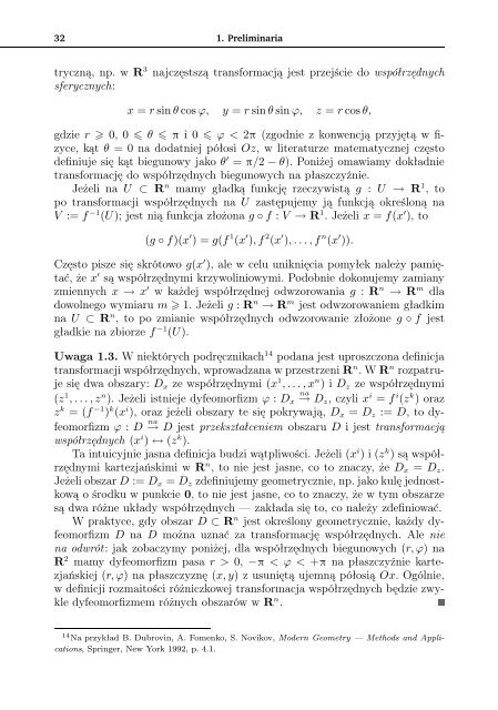 Elementy analizy tensorowej - Uniwersytet Jagielloński