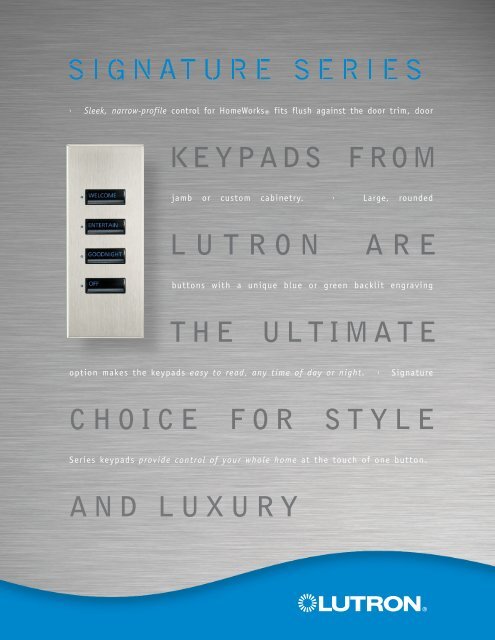 Signature Keypads