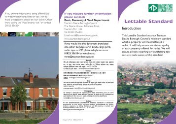 Lettable Standard - Taunton Deane Borough Council