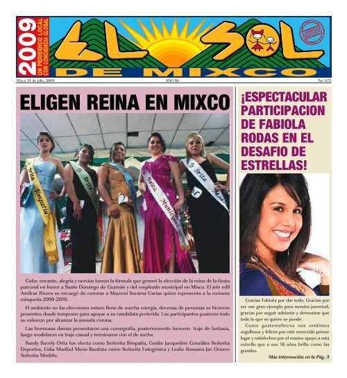 ELIGEN REINA EN MIXCO - ElsoldeMixco.com