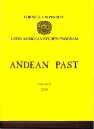 ANDEAN PAST - Latin American Studies Program - Cornell University