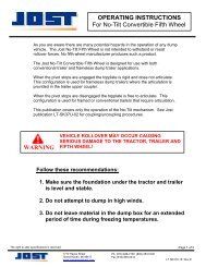 OPERATING INSTRUCTIONS For No-Tilt Convertible Fifth Wheel ...