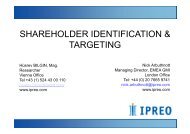 shareholder identification & shareholder identification & targeting