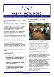 HABARI MOTO MOTO - TIST