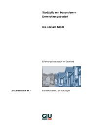 Stadtteile mit besonderem Entwicklungsbedarf Die soziale Stadt