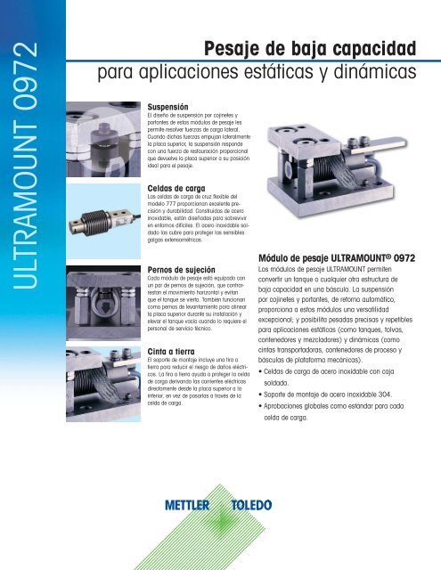 Ultramount: Para aplicaciones estÃƒÂ¡ticas y dinÃƒÂ¡micas.