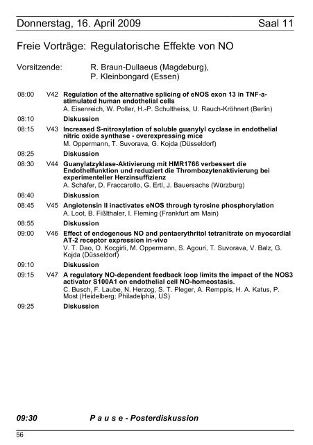 Herz - 75. Jahrestagung 2009 der Deutschen Gesellschaft für ...