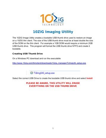 10ZiG Imaging Utility - 10ZiG Technology