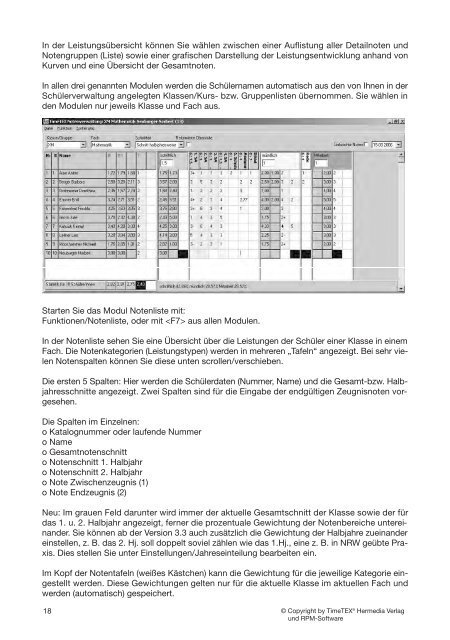 Timetex®- Schüler-, Noten- und Terminverwaltung 4.1