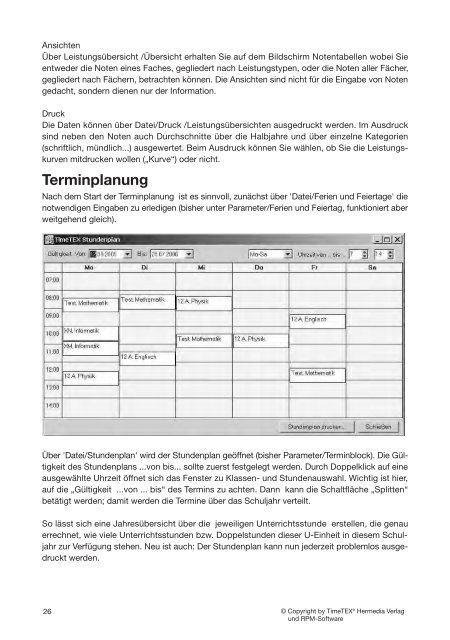 Timetex®- Schüler-, Noten- und Terminverwaltung 4.1