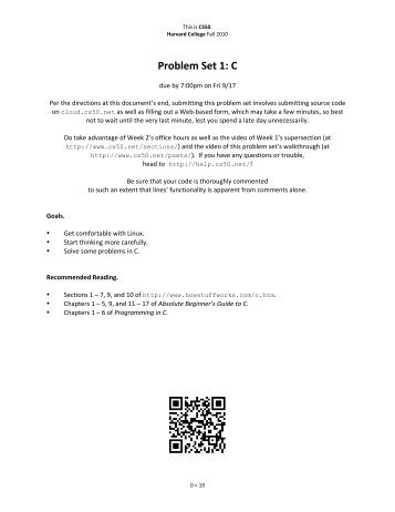 Problem Set 1: C - This is CS50.
