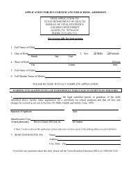 Application for Birth Certificate (English) - The Charles A. Dana Center