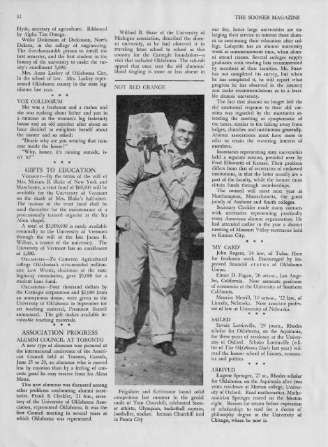 View Article - Digital Collections - University of Oklahoma