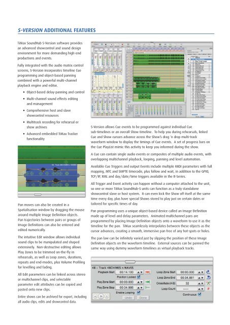 TiMax2 SoundHub Brochure - Out Board UK