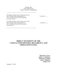 direct testimony of the capital expenditures, reliability, and - nyseg