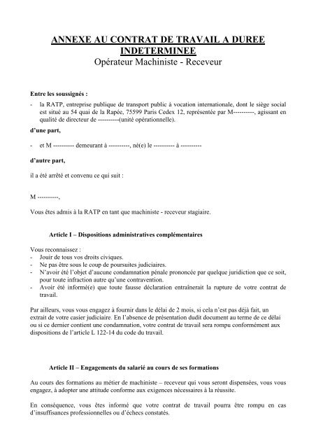 Indemnité cdi contrat de travail