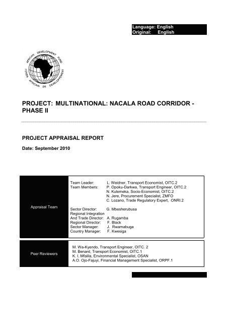 Nacala Road Corridor - TradeMark Southern Africa