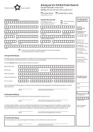 Antrag auf ein SchülerTicket Rostock - Verkehrsverbund Warnow