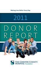 Donor Report FY2011 - The Chester County Hospital