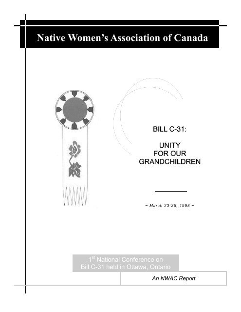 BILL C-31 - Native Women's Association of Canada Website