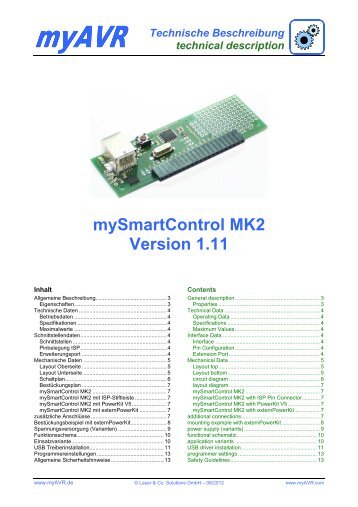 Technische Beschreibung technical description ... - myAVR