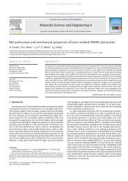 Microstructure and Mechanical Properties of Laser Welded DP600 ...