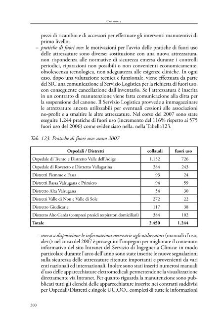 Relazione sullo stato del Servizio Sanitario ... - Trentino Salute